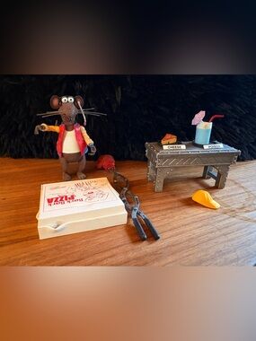 Rizzo the rat muppet action figure with accessories complete retro